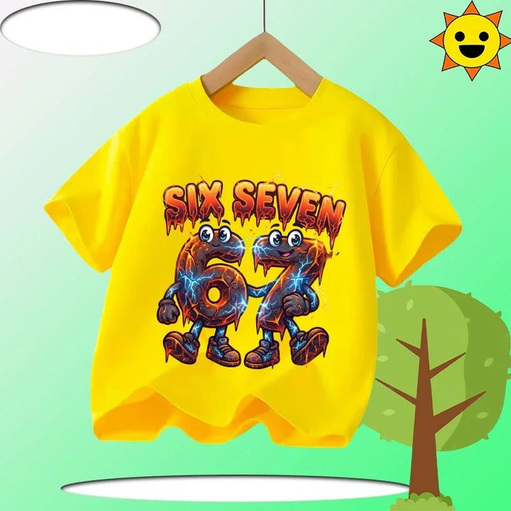 Kids Funny Printed Cotton T-Shirt