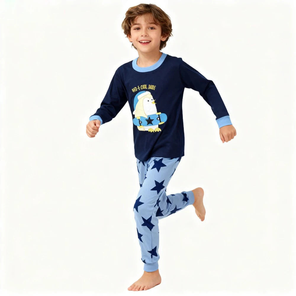Kids Animal Print Long-Sleeve Pyjama Set | Boys &amp; Girls Sleepwear | Ages 2–7