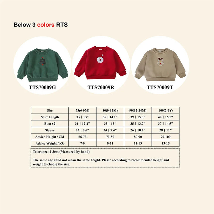 Family Christmas Sweaters Xmas Hoodies Pajamas Warm Santa Claus Sweatshirt