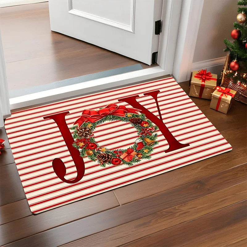 Christmas Door Mat Red Santa Claus