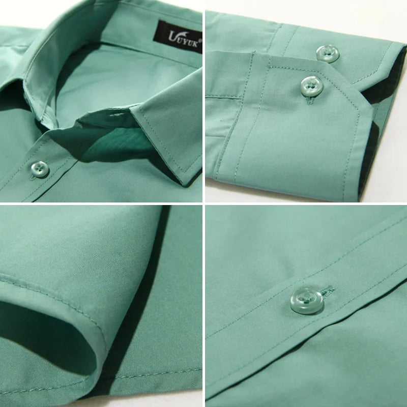 Men's Candy Color Long Sleeve Shirt Casual Fashion for Spring & Summer-Shirt-Bennys Beauty World