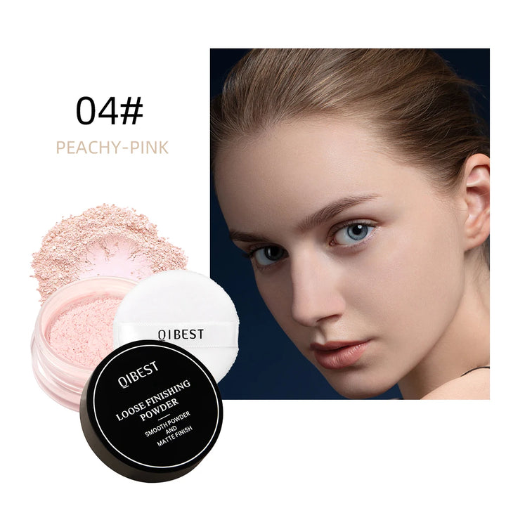 QIBEST Face Loose Powder Minerals Matte Setting Powder