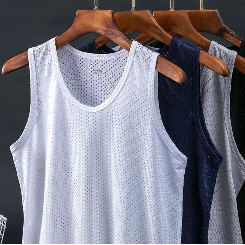 Men's Transparent Bodybuilding Sleeveless Shirt