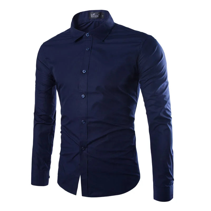 Men's Candy Color Long Sleeve Shirt Casual Fashion for Spring & Summer-Shirt-Bennys Beauty World