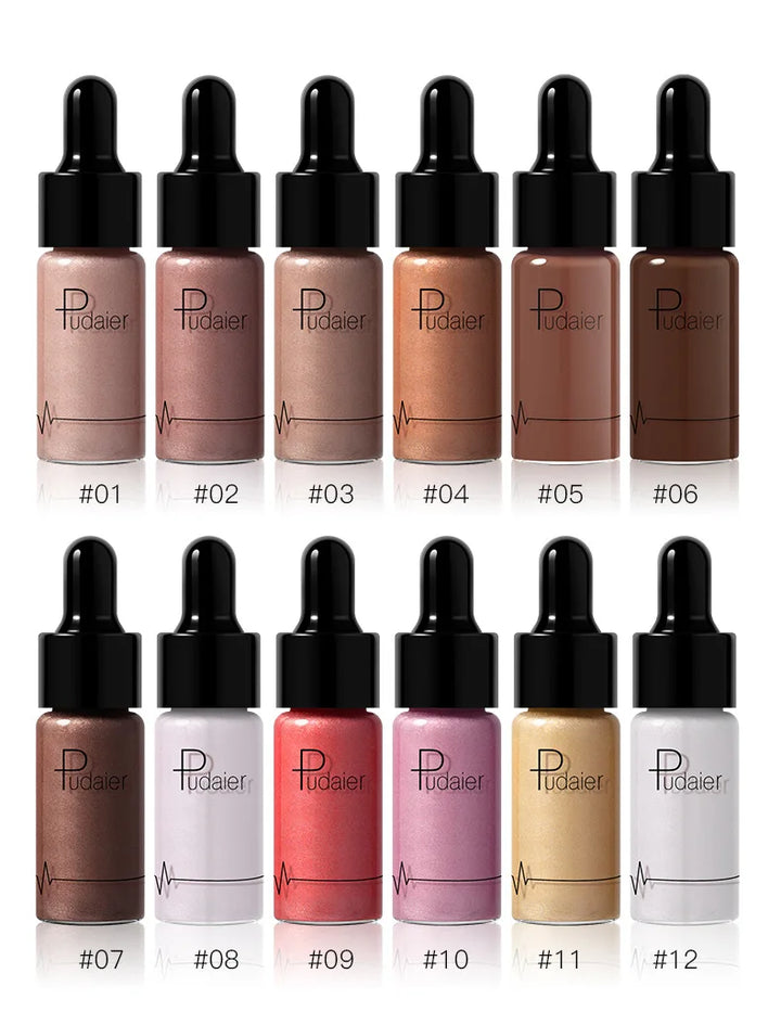 12 Color Liquid Nude Contouring Face Brightener Glow