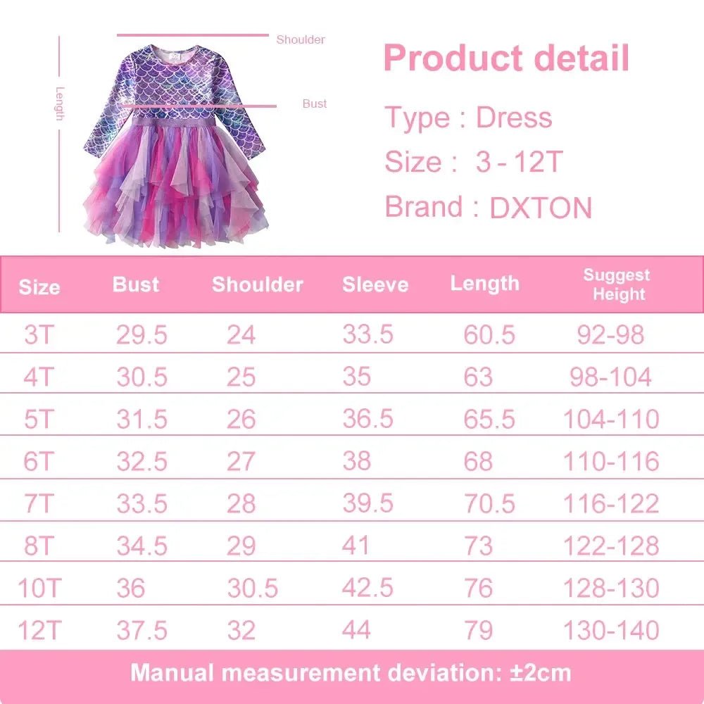Girls Mermaid Princess Party Dress - Bennys Beauty World