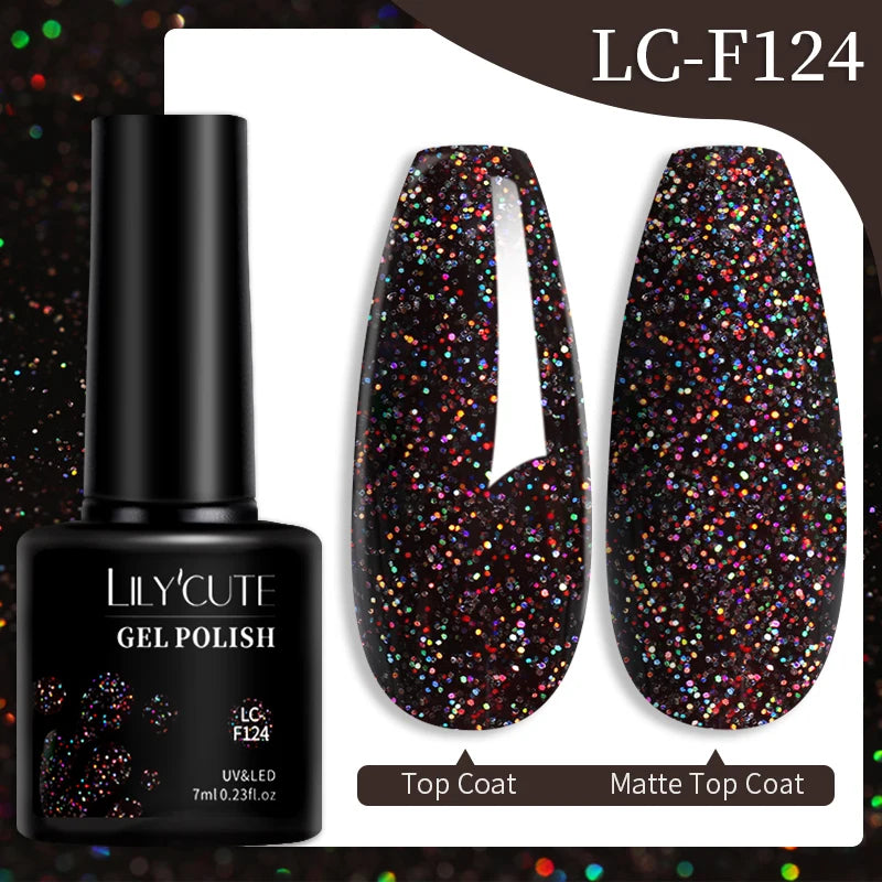 LILYCUTE Dark Brown Gel Nail Polish For Manicure Nails Art