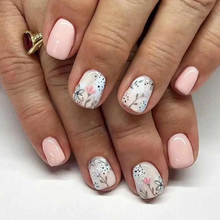 Short Square Press-On Nails – 24 Pcs Acrylic False Nail Tips | Bennys Beauty World-Nails-Bennys Beauty World