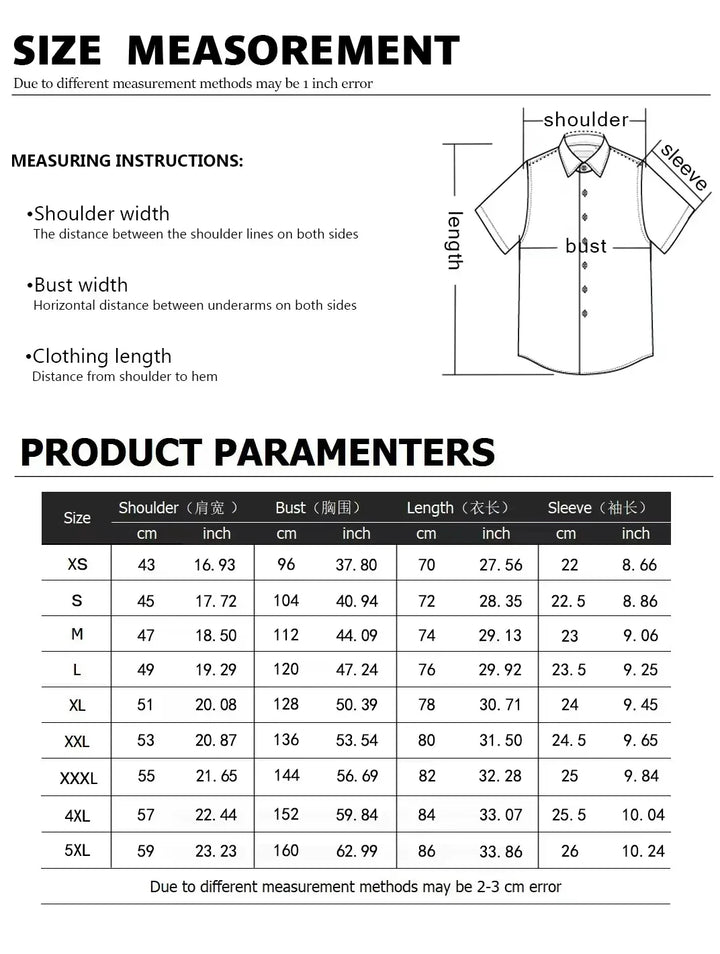 Men's Short Sleeve Shirt Beach Vacation Men's Wear-Bennys Beauty World