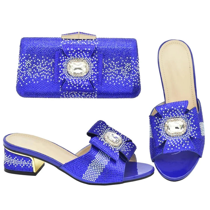 African Women Party Shoes And Bags Set