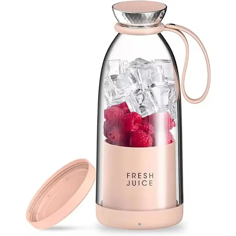 500ml Portable 2400mAh Wireless Fruit Mixers USB juicer Fresh Juice Bottle Blender Plus 6 Blades Food Milkshake Ice Crush Cup-Bennys Beauty World
