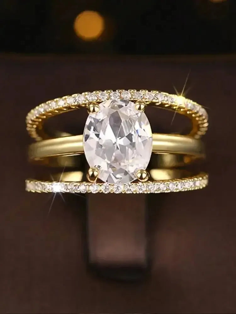 925 Sterling Silver Zircon Ring – Women&