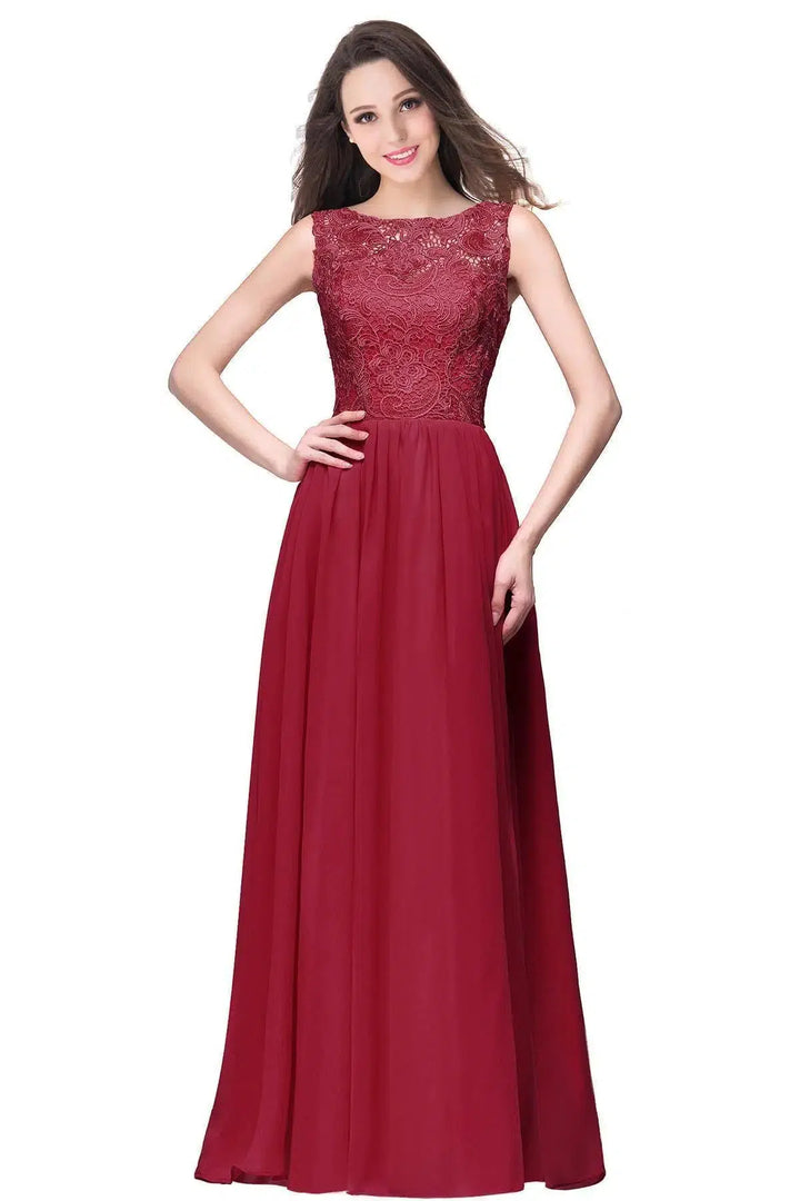 Chiffon Lace Bridesmaid Dresses For Wedding-Bennys Beauty World