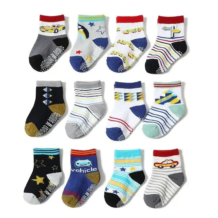 12 Pairs/Lot Cotton Baby's Socks-Bennys Beauty World