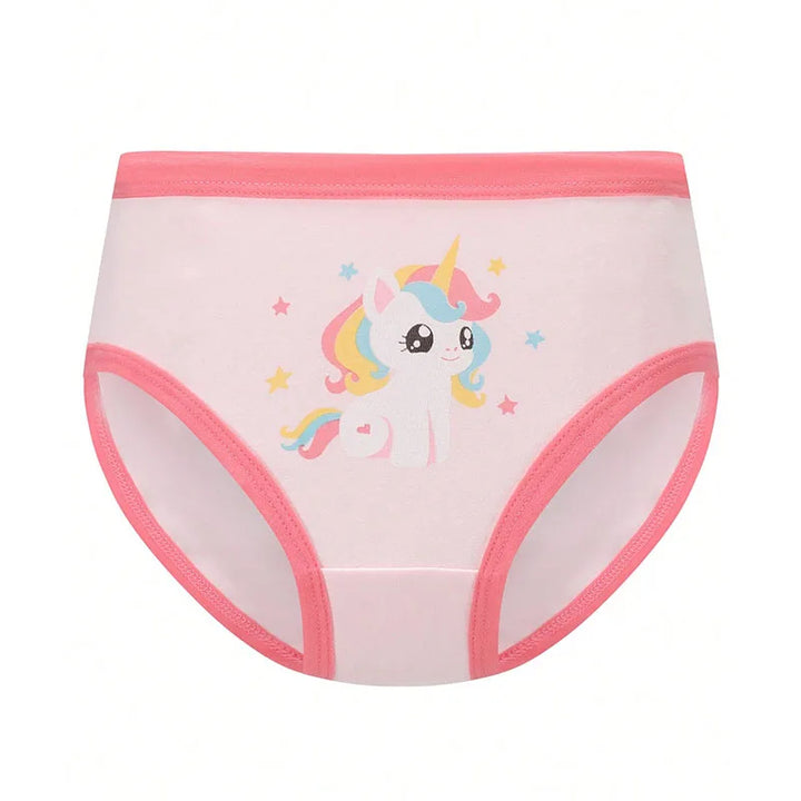 Girls Cotton Cartoon Underwear 4-Pack