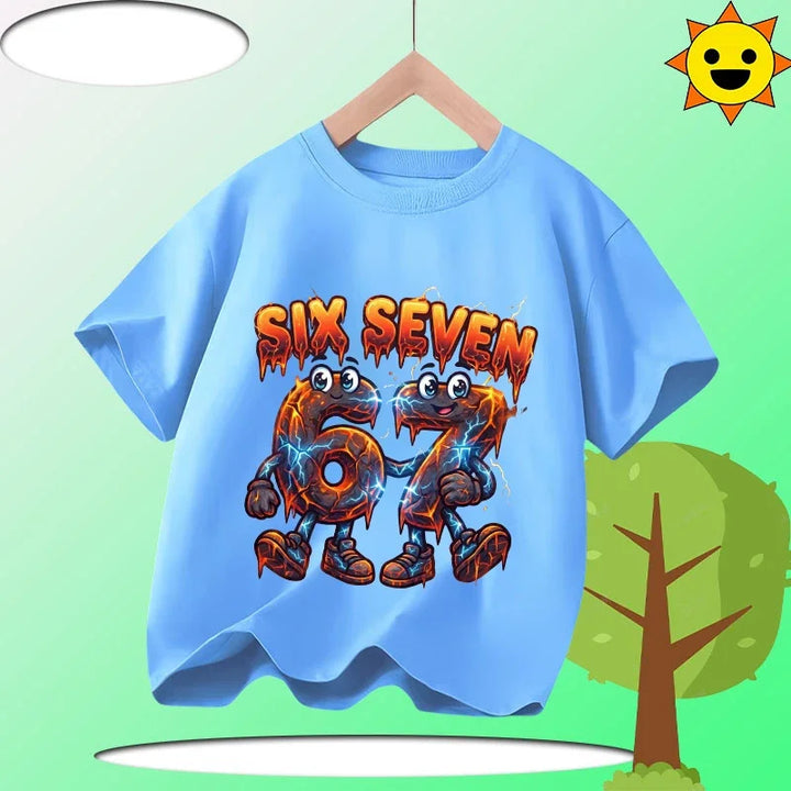 Kids Funny Printed Cotton T-Shirt