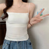 Women's Spaghetti Strap Crop Top With Bra