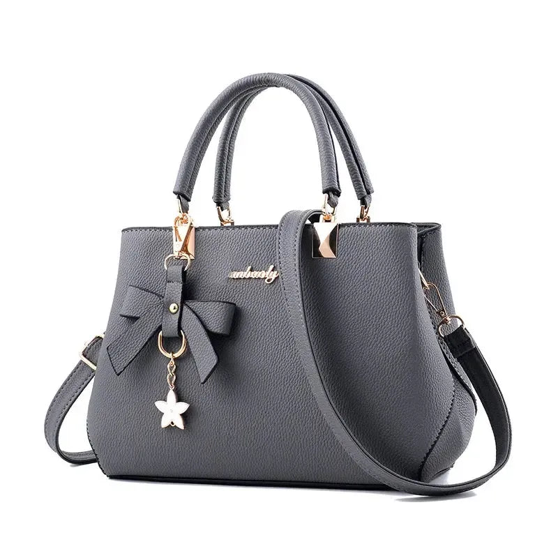Yogodlns Women's PU Leather Satchel Handbag – Sequin Bow Crossbody Shoulder Bag for Office & Everyday Use-Bennys Beauty World