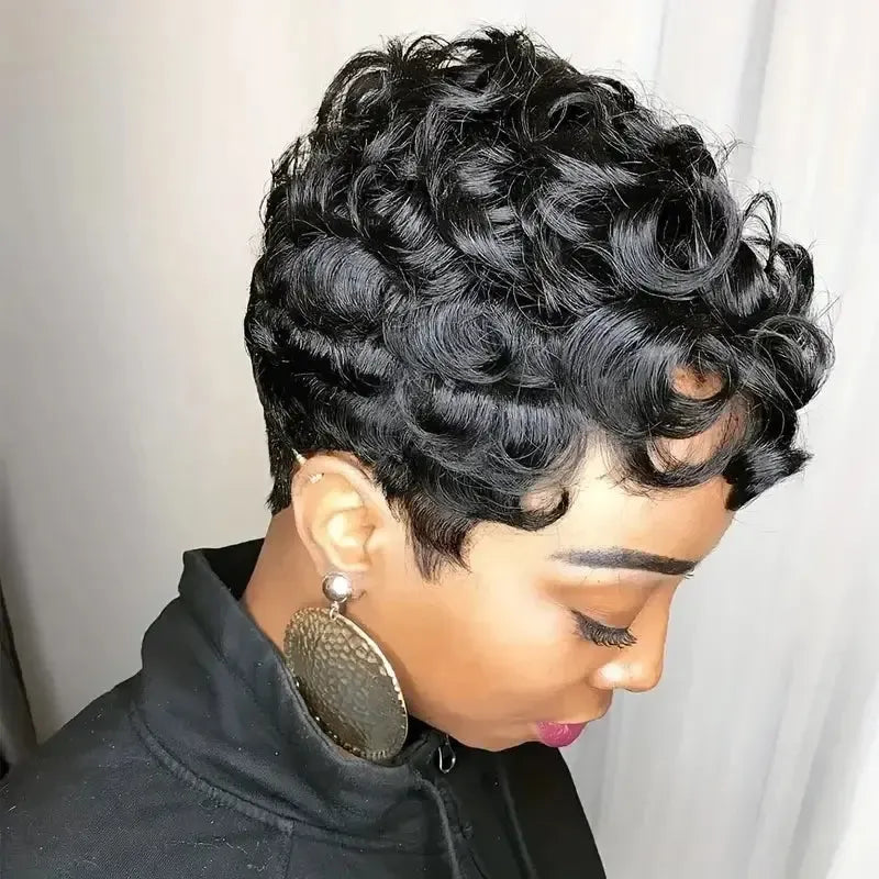 Pixie Cut Wig Full Machine Made Human Hair-wig-Bennys Beauty World