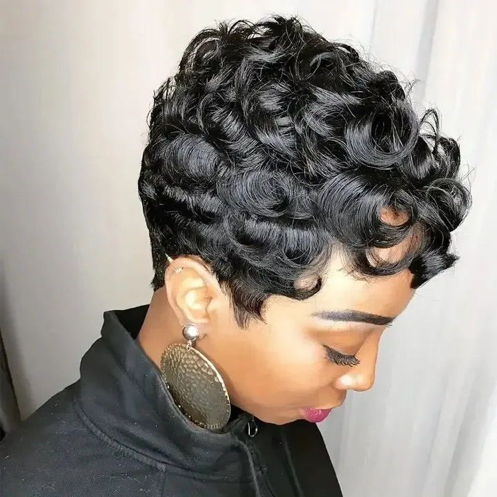 Pixie Cut Wig Full Machine Made Human Hair-wig-Bennys Beauty World
