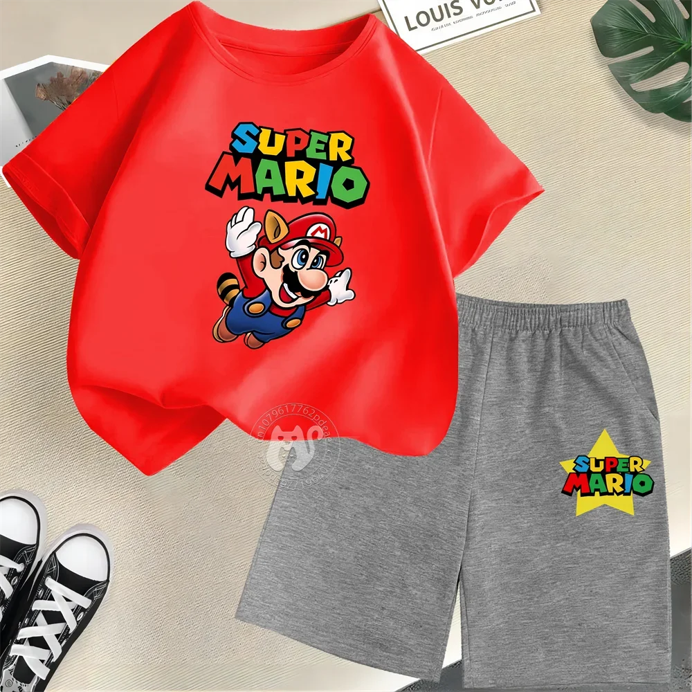 Summer Kids Cotton T-shirt + Shorts Set-Outfit Sets-Bennys Beauty World