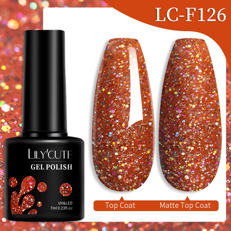 LILYCUTE Dark Brown Gel Nail Polish For Manicure Nails Art