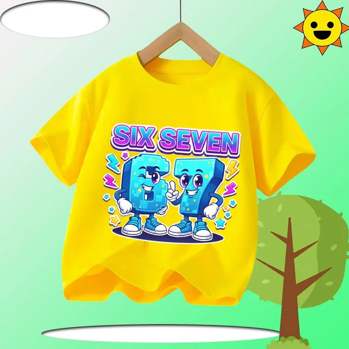 Kids Funny Printed Cotton T-Shirt