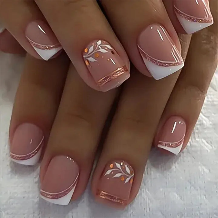 Short Square Press-On Nails – 24 Pcs Acrylic False Nail Tips | Bennys Beauty World-Nails-Bennys Beauty World
