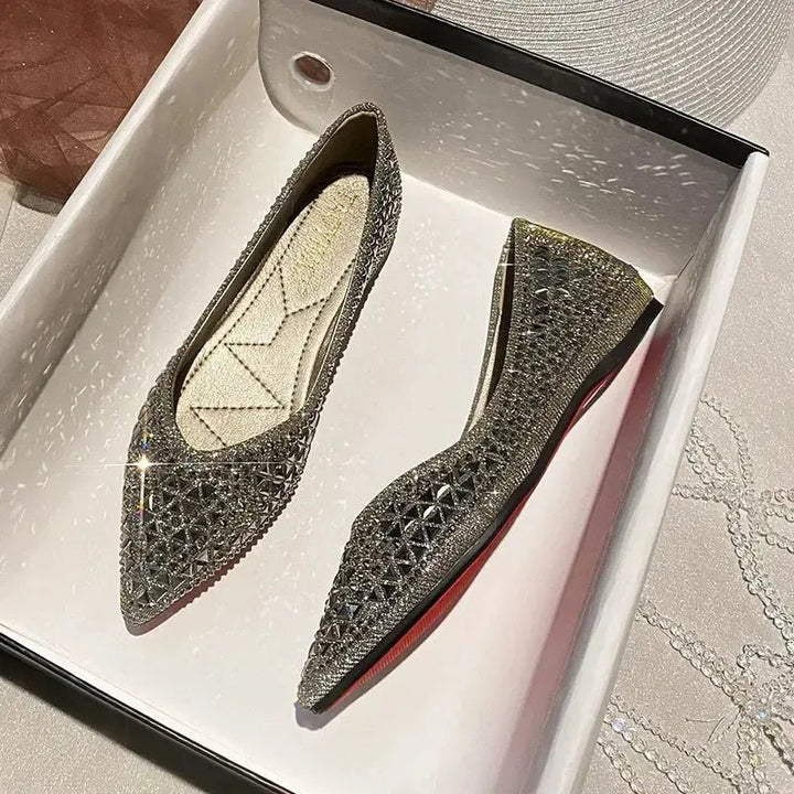 Bling Butterfly Pointed - Toe Ballet Flats - Bennys Beauty World