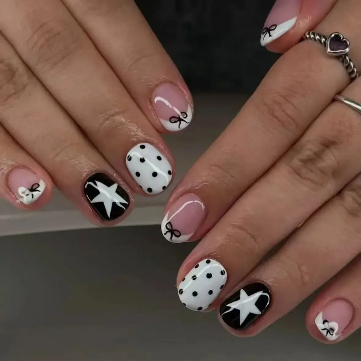 Short Square Press-On Nails – 24 Pcs Acrylic False Nail Tips | Bennys Beauty World-Nails-Bennys Beauty World