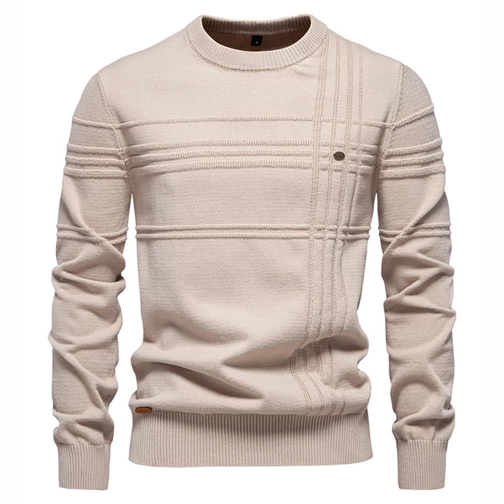 AIOPESON Men's Crewneck Pullover Knitted Cotton&nbsp;Sweater