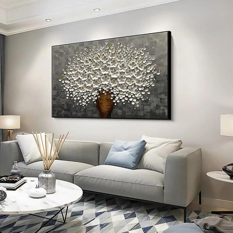 Abstract Livingroom Tree Flower Posters-Painting-Arlik interiors