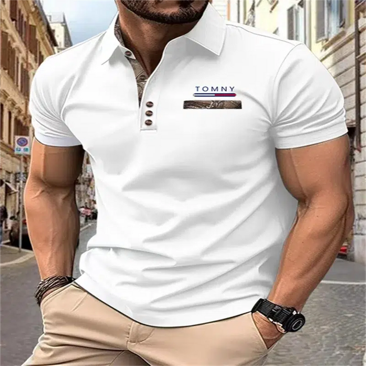 Fashion Boutique Men's Polo Shirt Summer Short sleeve Top-shirt-Bennys Beauty World