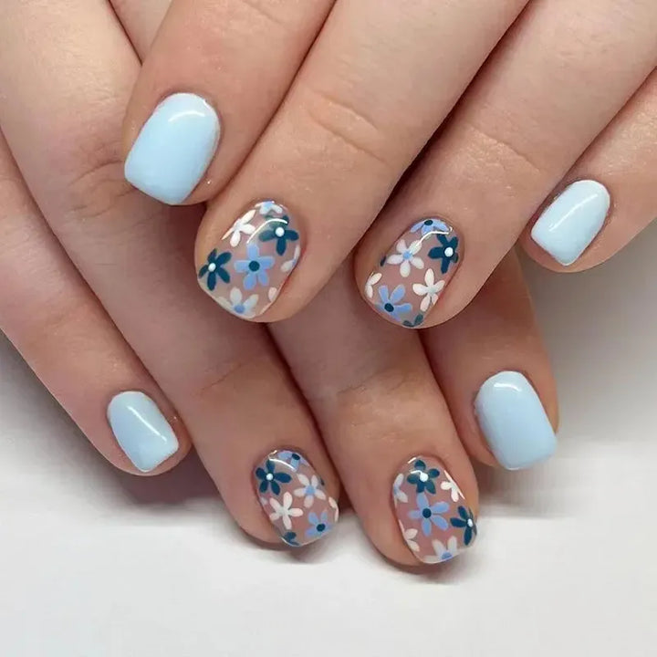 Short Square Press-On Nails – 24 Pcs Acrylic False Nail Tips | Bennys Beauty World-Nails-Bennys Beauty World