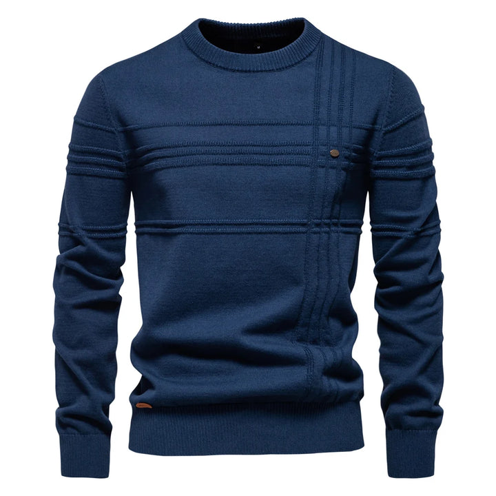 AIOPESON Men's Crewneck Pullover Knitted Cotton&nbsp;Sweater
