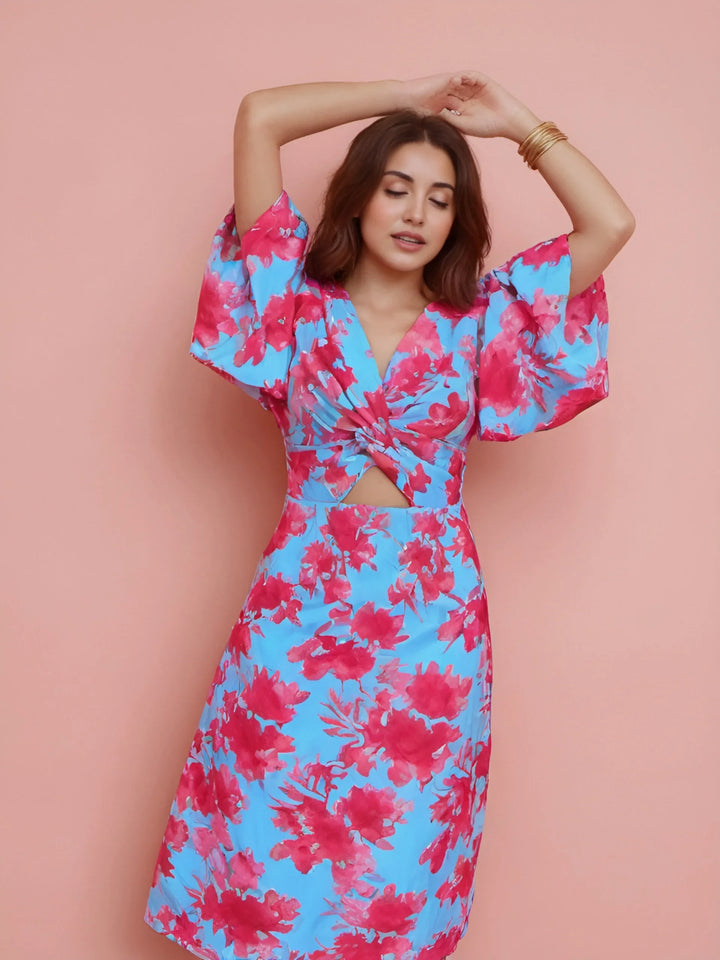 Elegent Deep V Neck Long Dresses For Women-Dresses-Bennys Beauty World