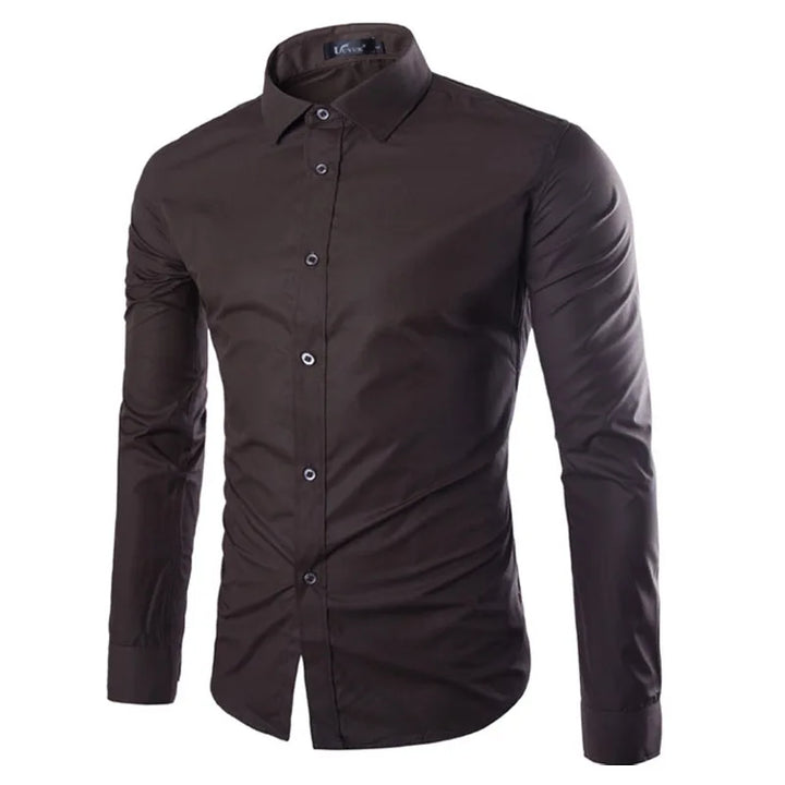 Men's Candy Color Long Sleeve Shirt Casual Fashion for Spring & Summer-Shirt-Bennys Beauty World