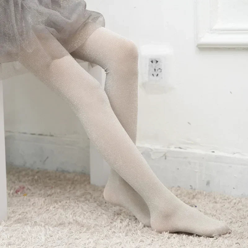 Girls Cotton Tights | Solid Colour Pantyhose | Ages 0–12
