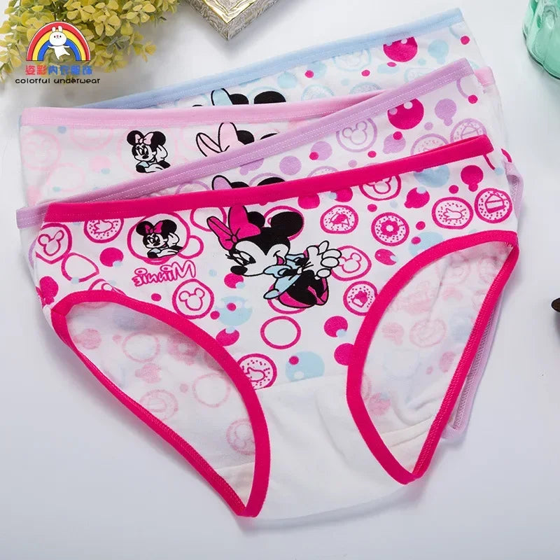 4 Pieces/Lot 2-12Y Children Underwear High Quality Cotton Girls Panties