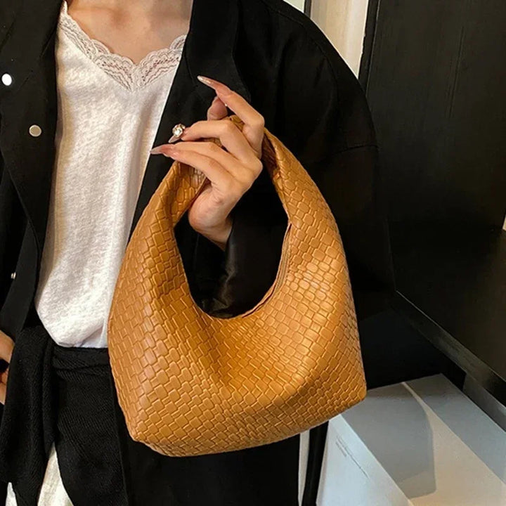 1 Pc Women Classic Fashion Woven Embossed Hobo Bags