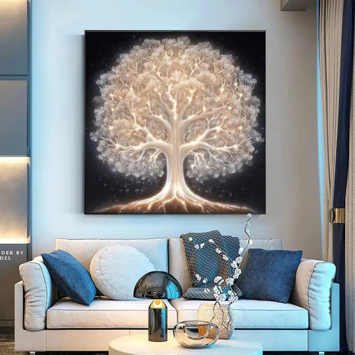 Fantasy White Tree Of Life Poster Prints For Living Room Decor-Art-Arlik interiors