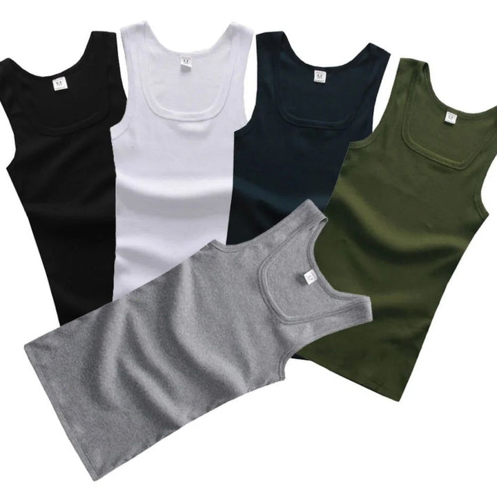 Plus Size Male Clothes Tank Tops Pure Cotton Sleeveless Tops