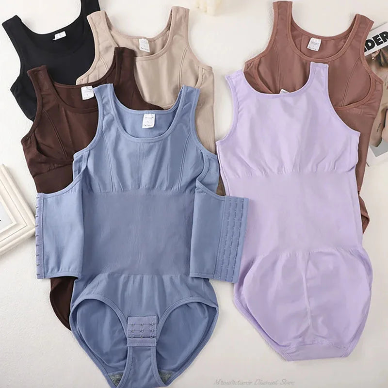 Bodysuit Shapewear With Zipper Belt For Women
