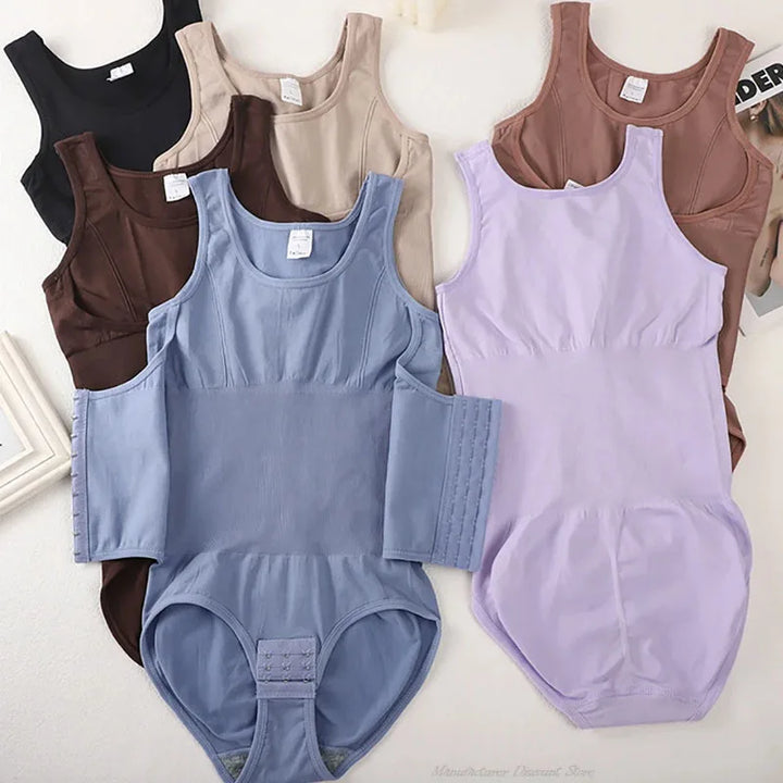 Bodysuit Shapewear With Zipper Belt For Women