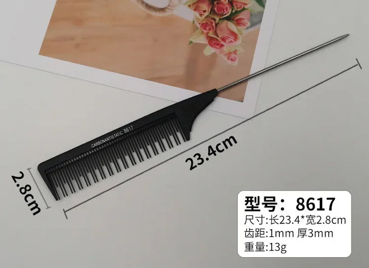 Professional Hair Tail Combs Stainless Steel