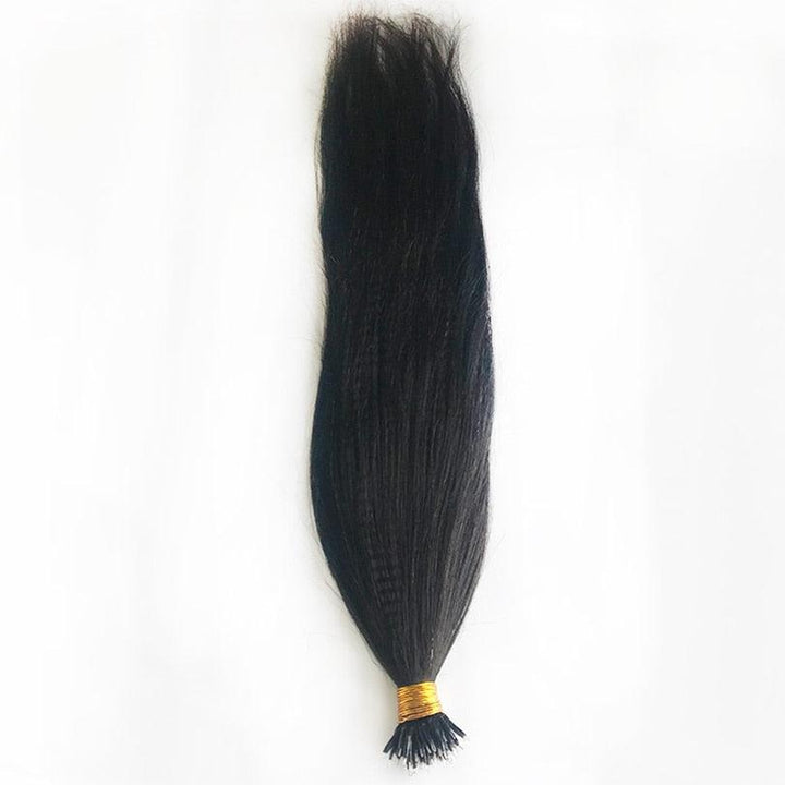 Natural Human Hair Extensions Yaki Straight Peruvian Remy Hair 100 Strands-hair-Bennys Beauty World