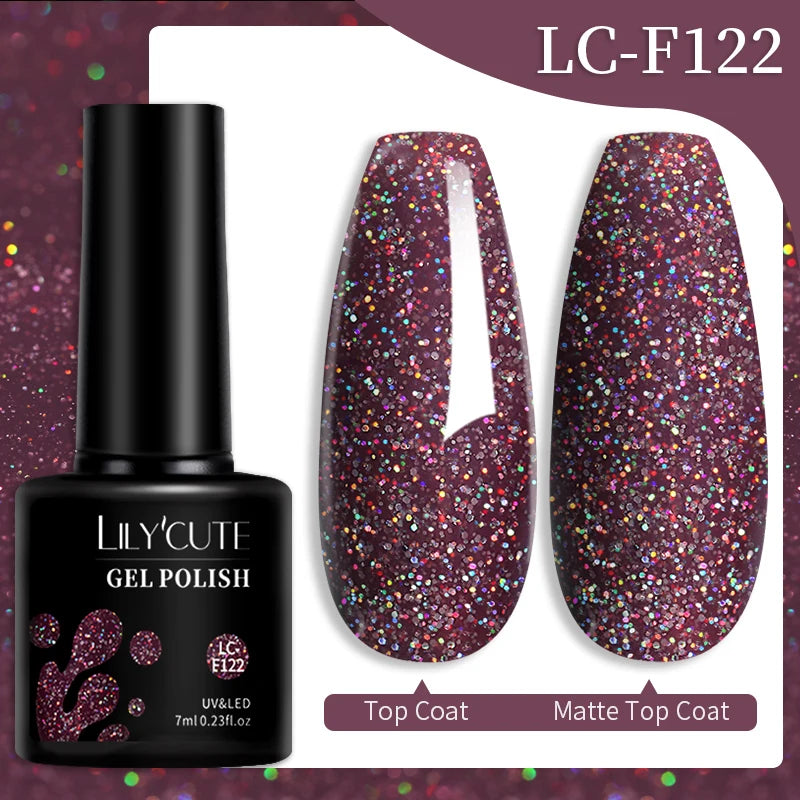 LILYCUTE Dark Brown Gel Nail Polish For Manicure Nails Art