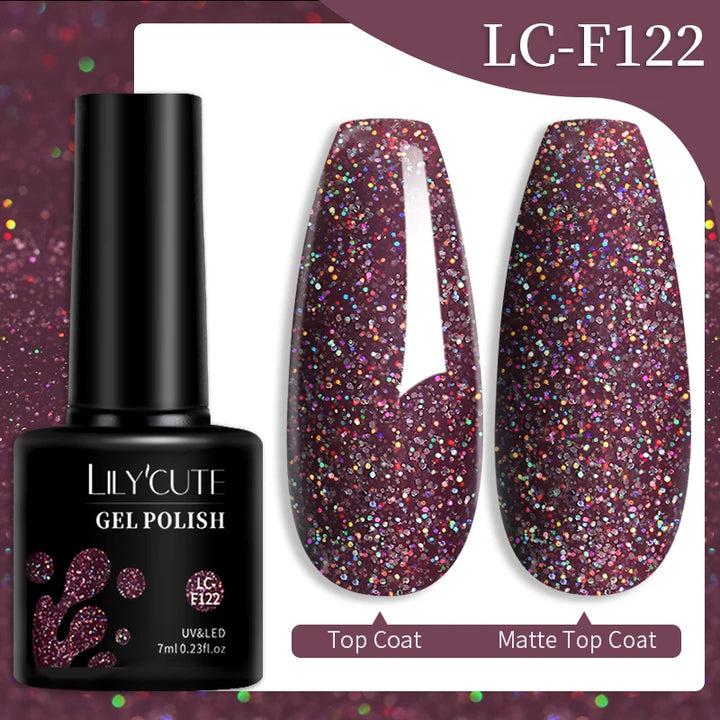 LILYCUTE Dark Brown Gel Nail Polish For Manicure Nails Art