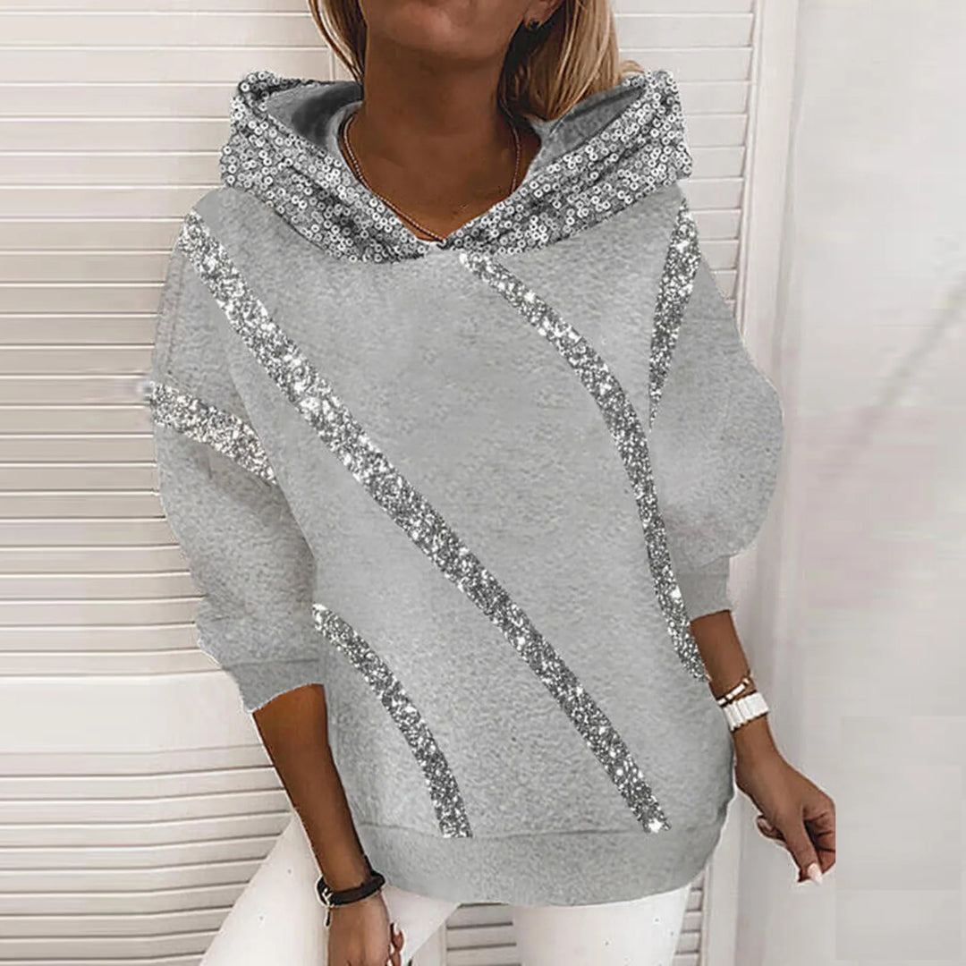 Winter Pop Sequins Hoodies For Women