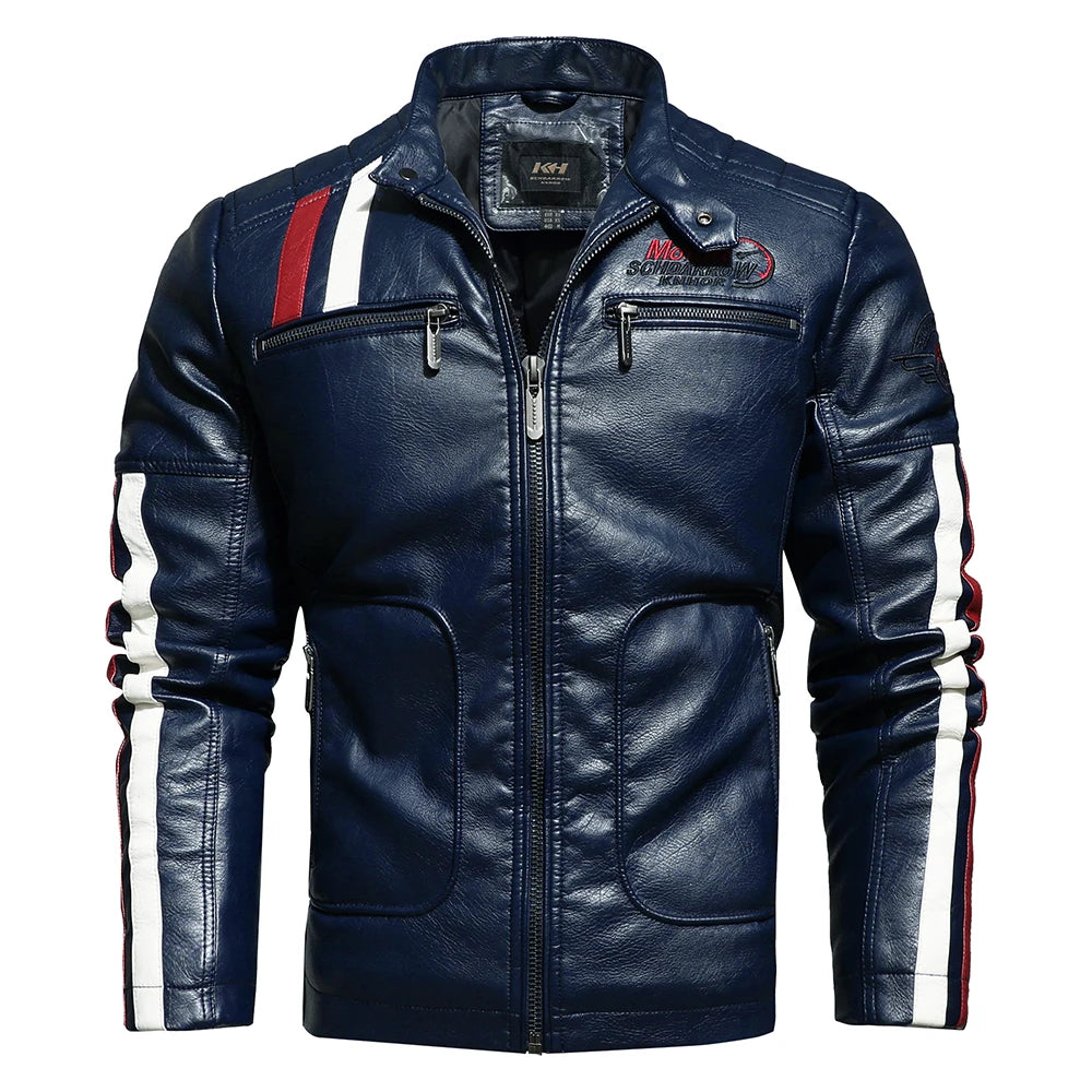 Fall Motorcycle Leather Jacket For Men only $103.09